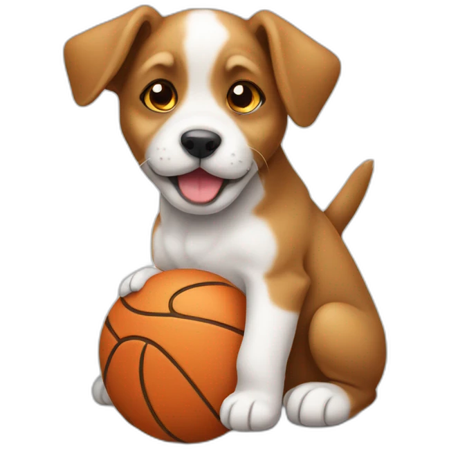puppy with ball emoji