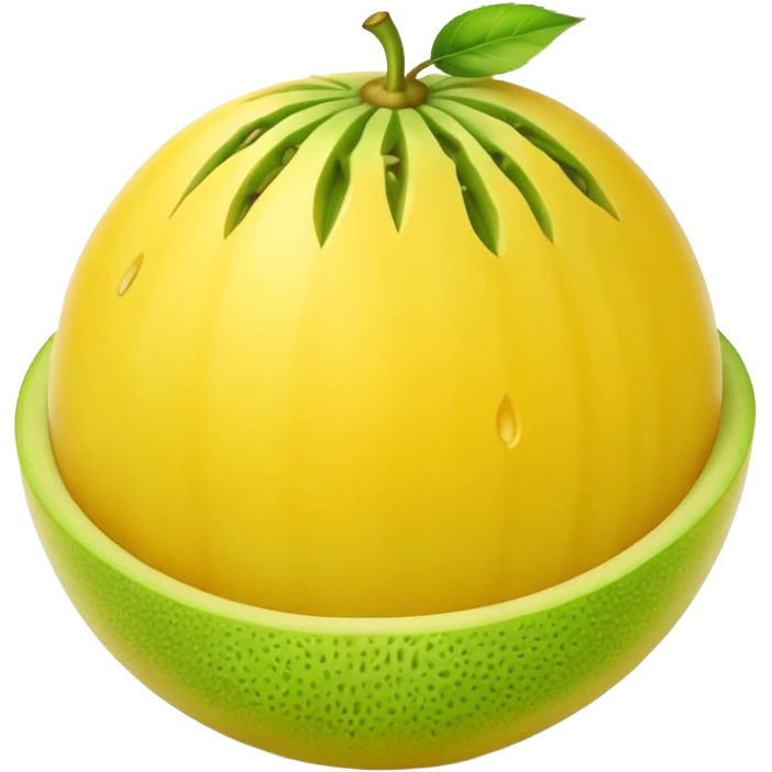 yellow whole honeydew melon fesh emoji