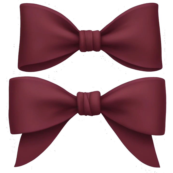 Burgundy coloured bow emoji