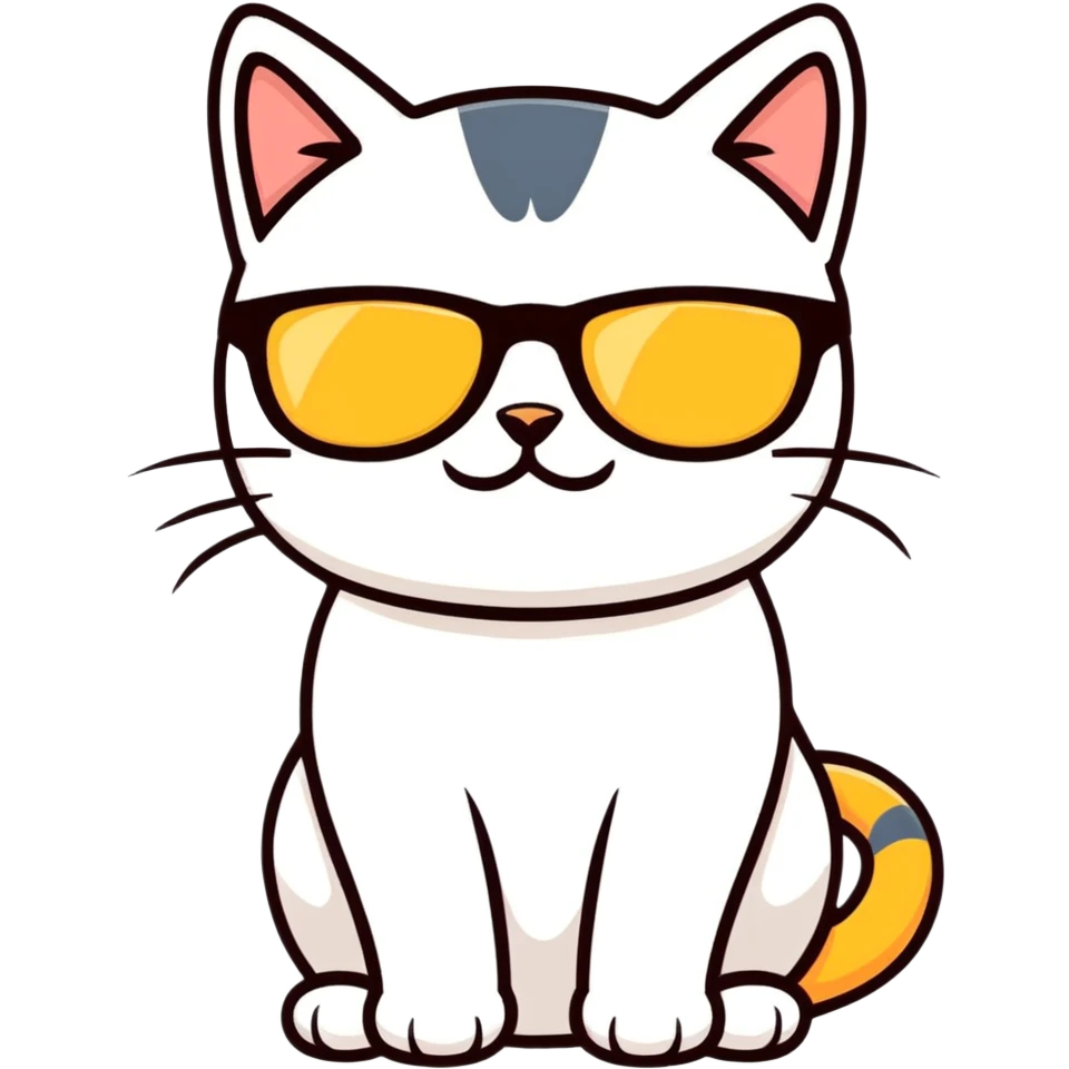 Cat with sunglasses emoji