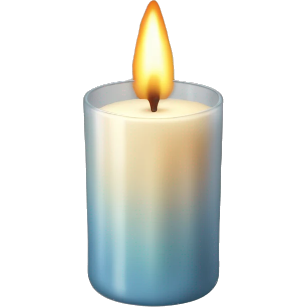 Candle in a powder-colored glass emoji