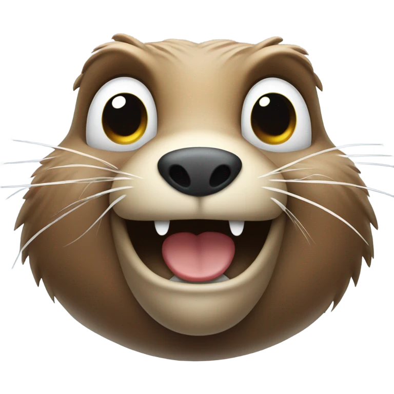 Crying laughing beaver emoji
