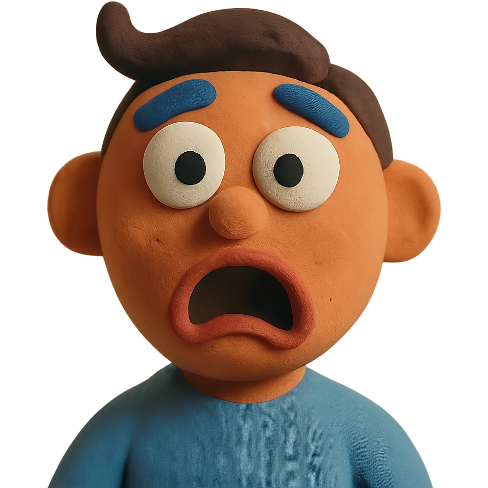 shocked and confused face emoji