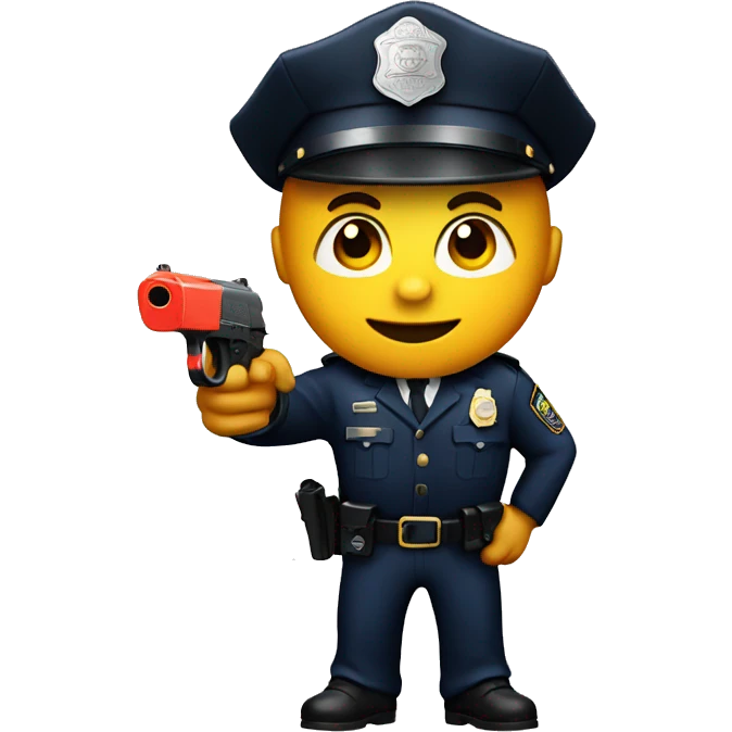 Cop with squirt gun emoji