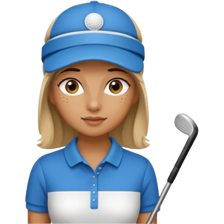 Girl in golf see emoji