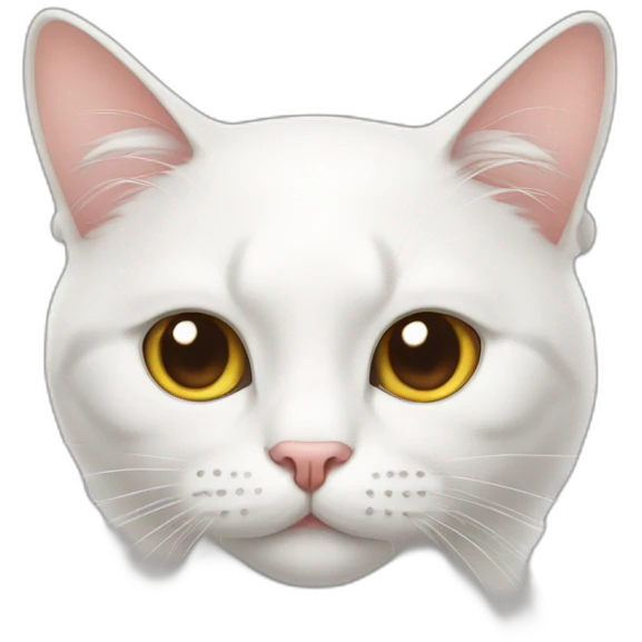 cat wihte hard emoji