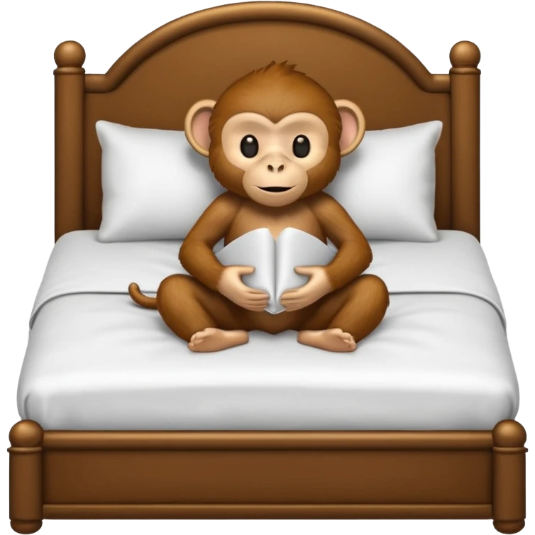 Monkey in bed emoji
