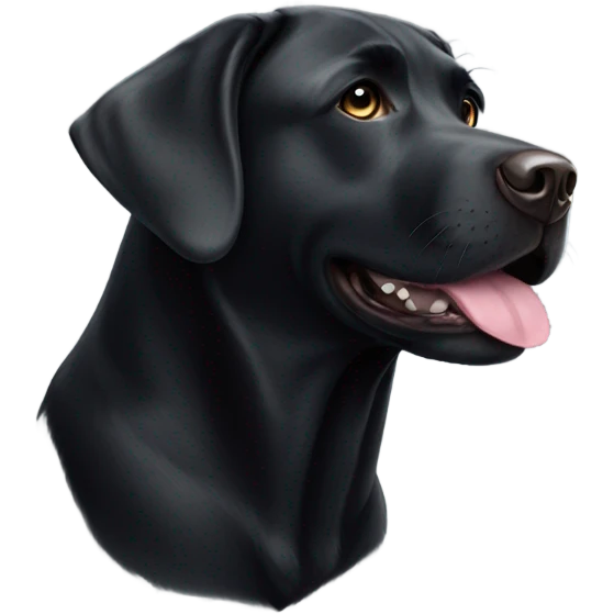 Overweight black lab emoji