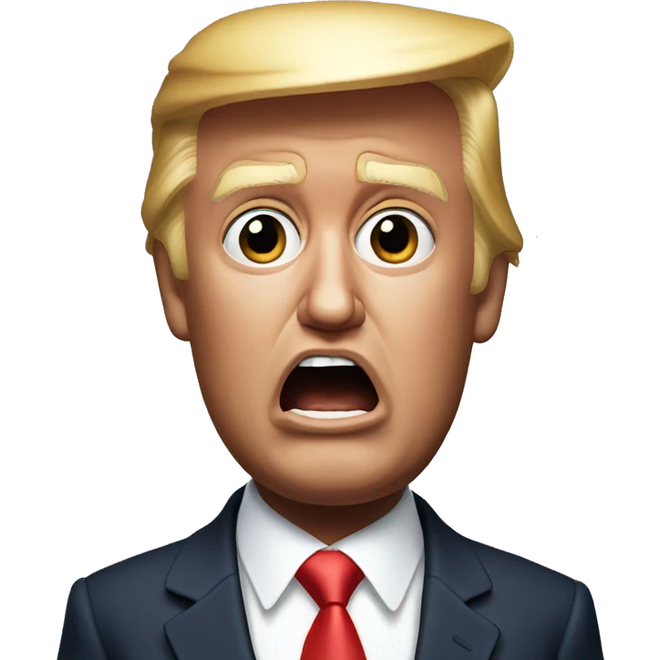 photorealistic shocked Donald Trump  emoji