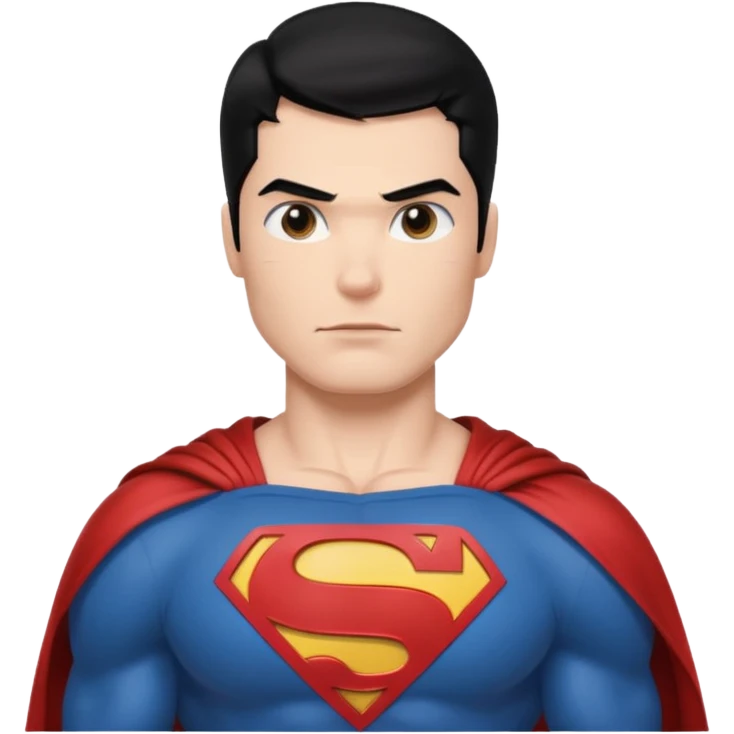 black haired superman emoji