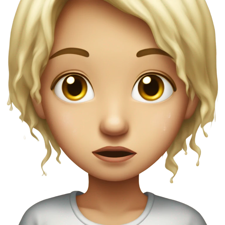 girl crying because she wants to go to bathroom  emoji