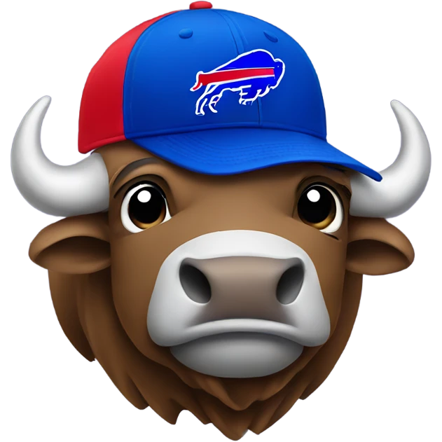  Buffalo wearing bills hat emoji