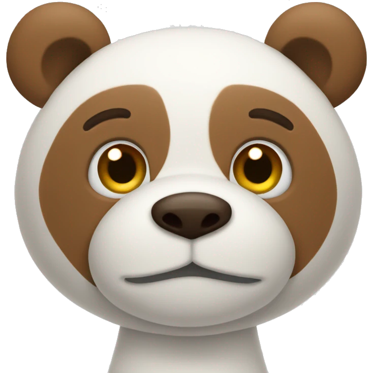 White teddy bear with brown inlove emoji
