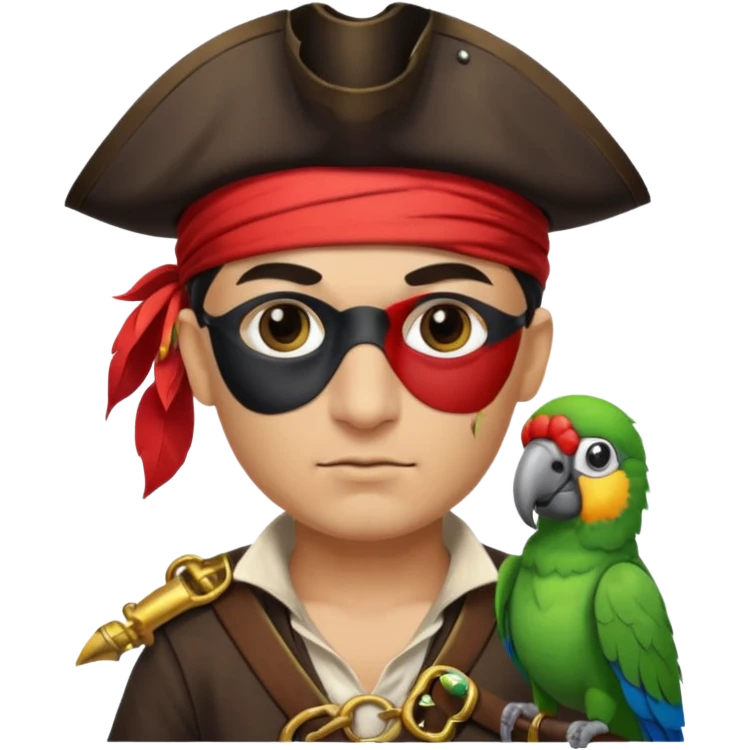 pirate and parrot emoji