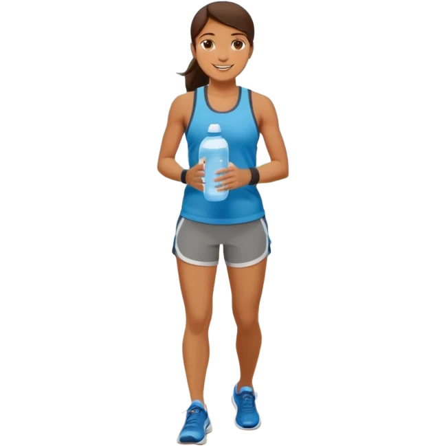 Jogger with water bottle, Park Visitors. emoji