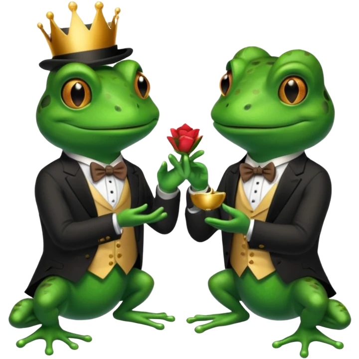 two frogs getting married emoji