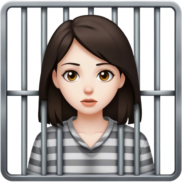 Brunette in jail emoji