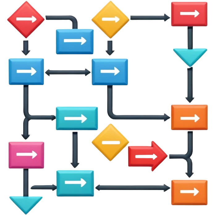 A simple modern flowchart emoji