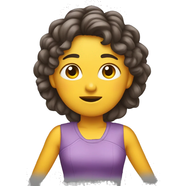 Garota bonita chamando para seguir  emoji
