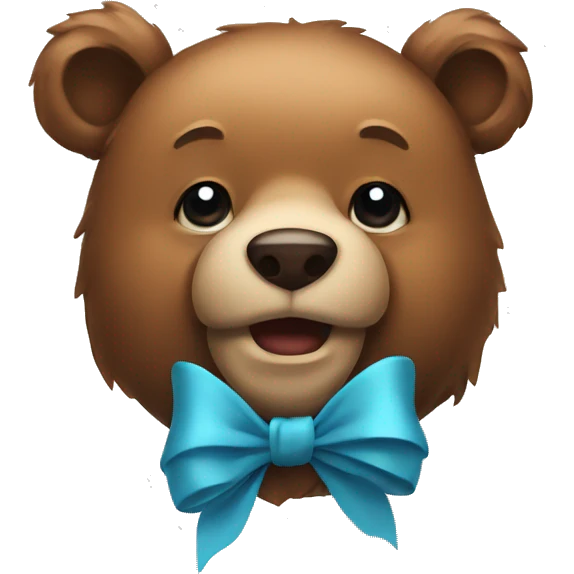 Bear with a bow emoji