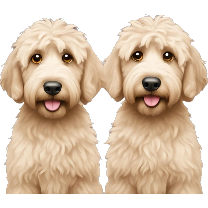 Twin labradoodles emoji