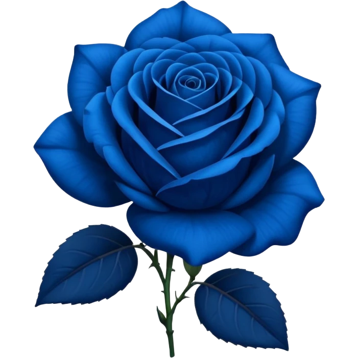 rose shape flower, no stem, now make it a vibrant darker blue color emoji