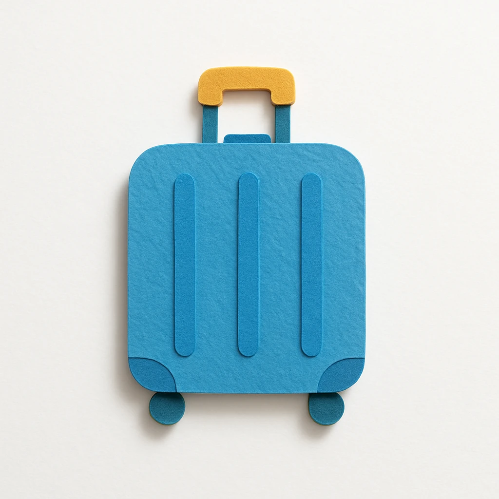blue suitcase emoji