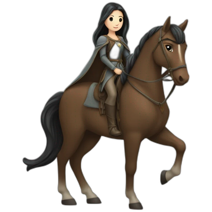 arwen sur un cheval emoji