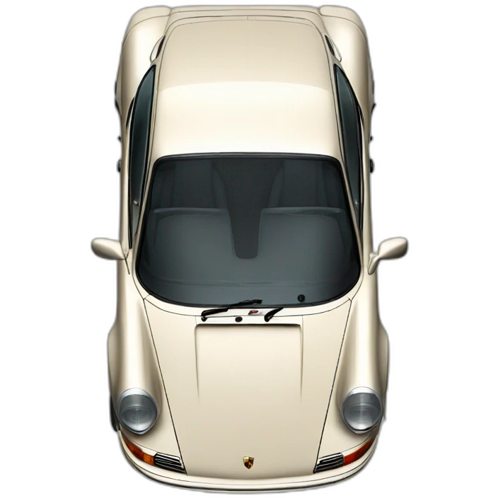 Porsche 911, view from above emoji