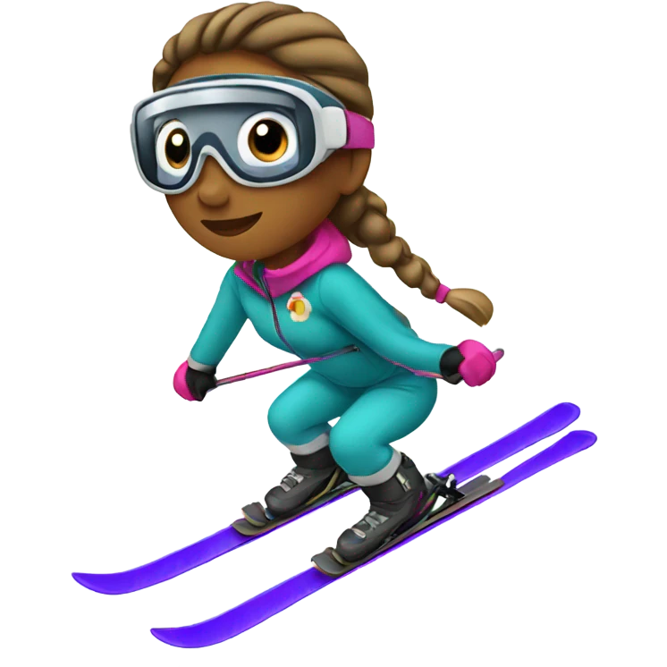 Girl skiing emoji
