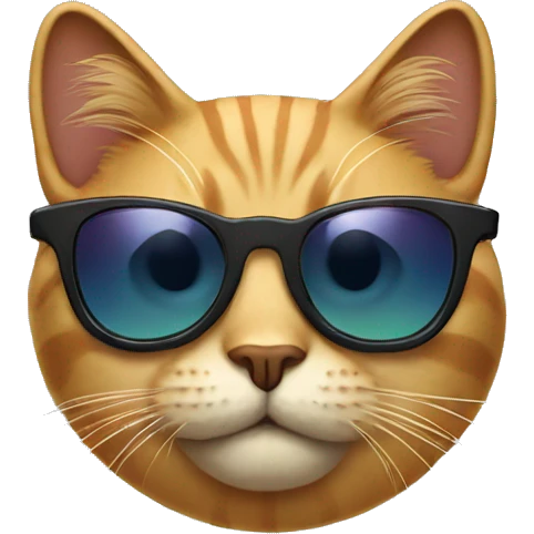 Cat with sunglasses emoji