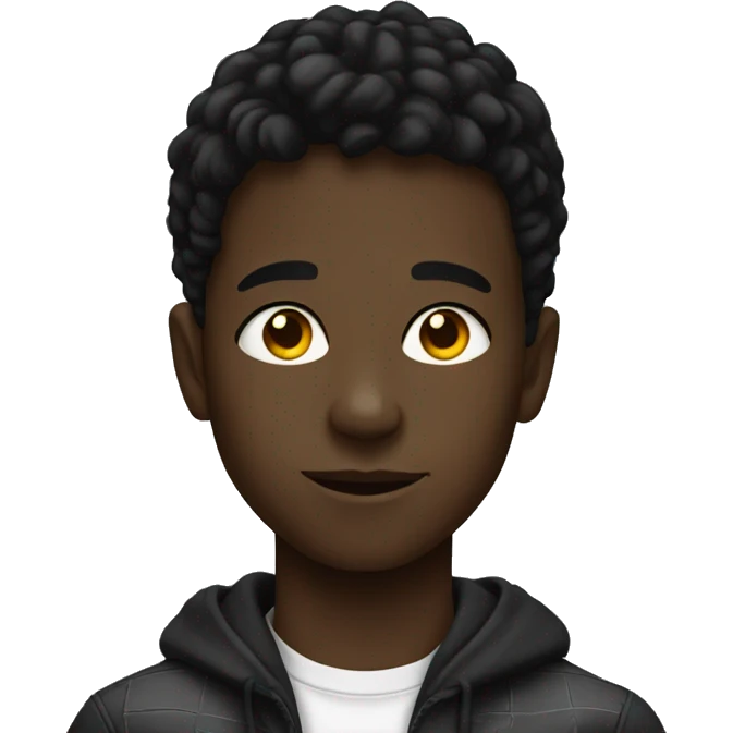 Black boy as a scene kid emoji