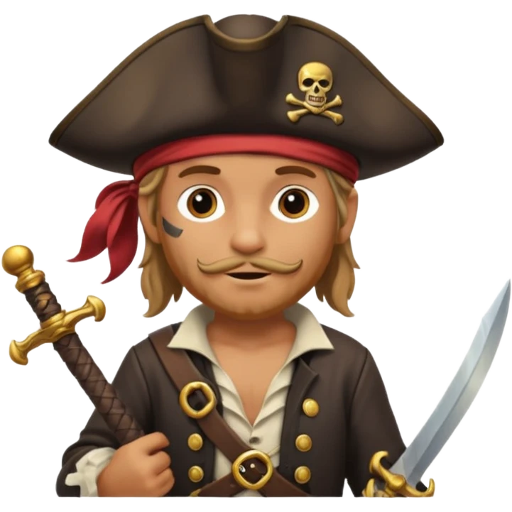 pirate sur son bateau emoji