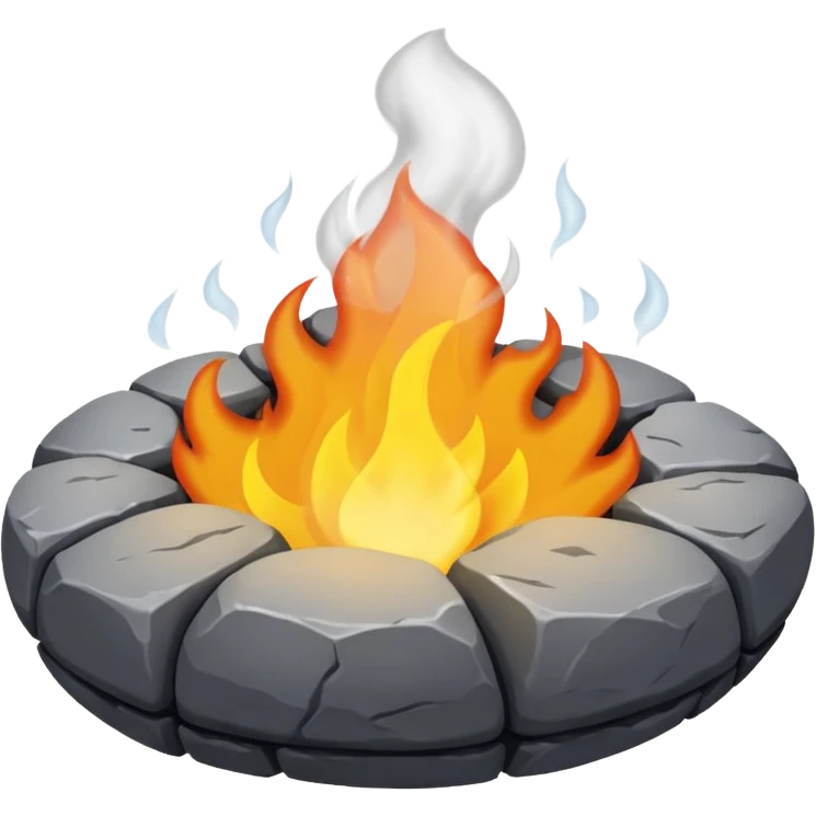 hot rocks steaming emoji