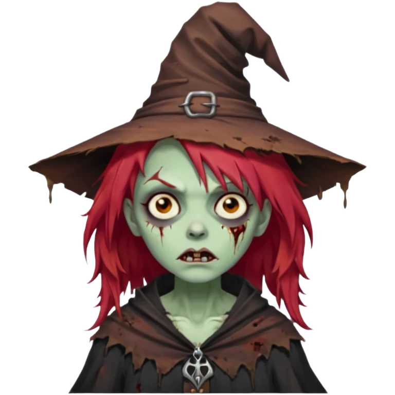 red hair zombie witch emoji