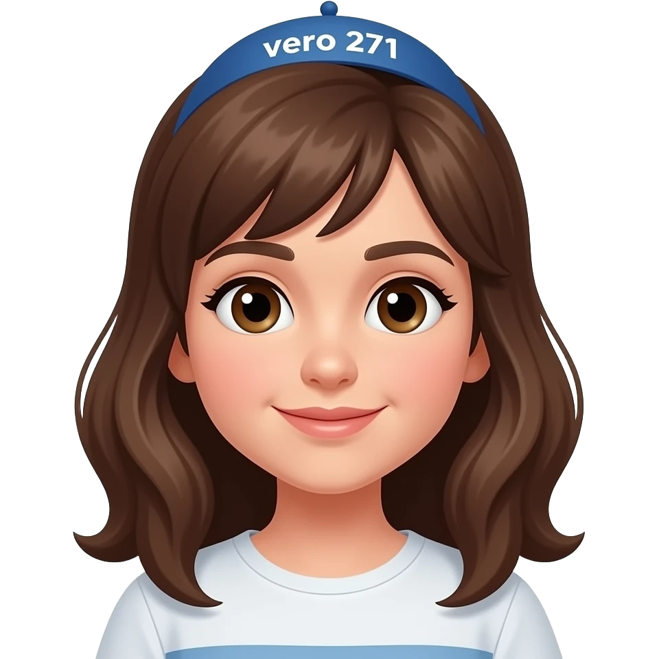 creami una ragazza castana che indossa una kippah con scritto "vero 271" emoji