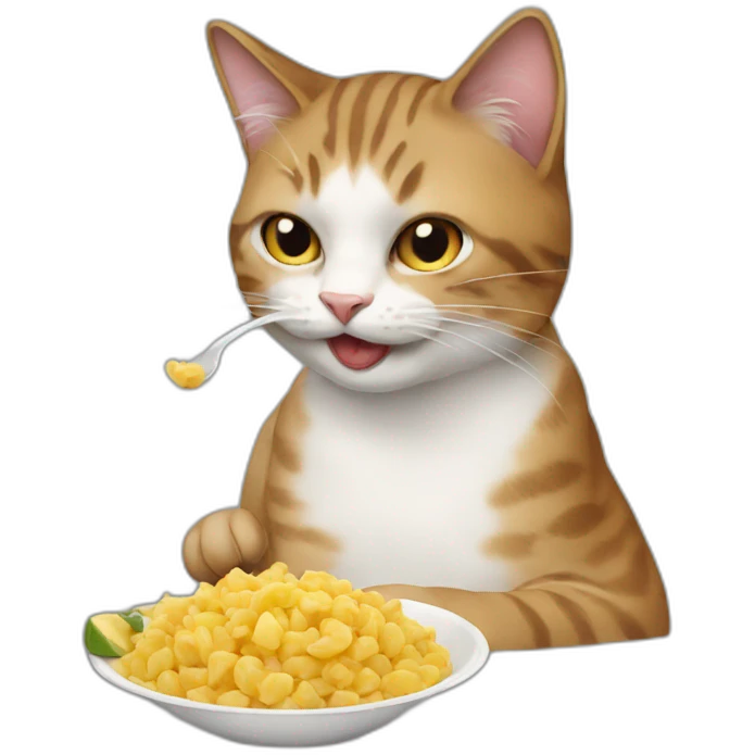 cat eating emoji