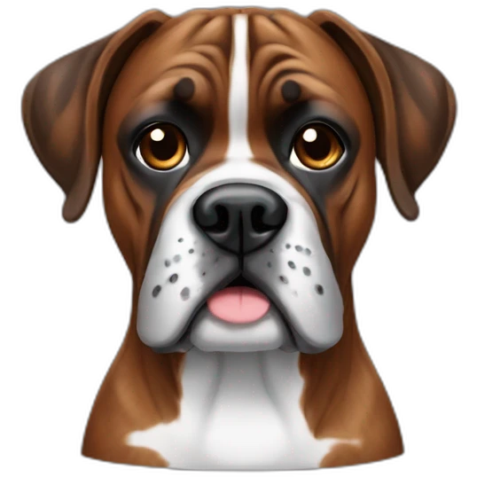 Brindle boxer dog emoji