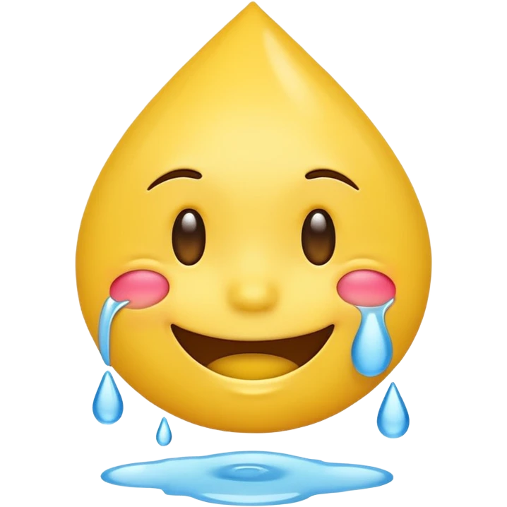 Smile emoji with little tears emoji