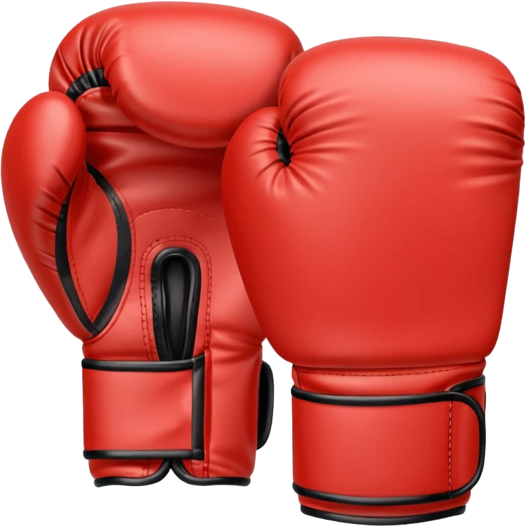 Minimalistic flat vector icon, iOS style, thin black contour on white background. Boxing gloves or a fighter silhouette in stance. emoji