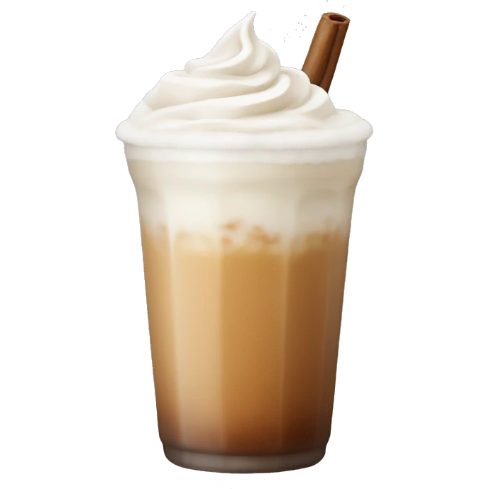 iced chai latte with cold foam emoji