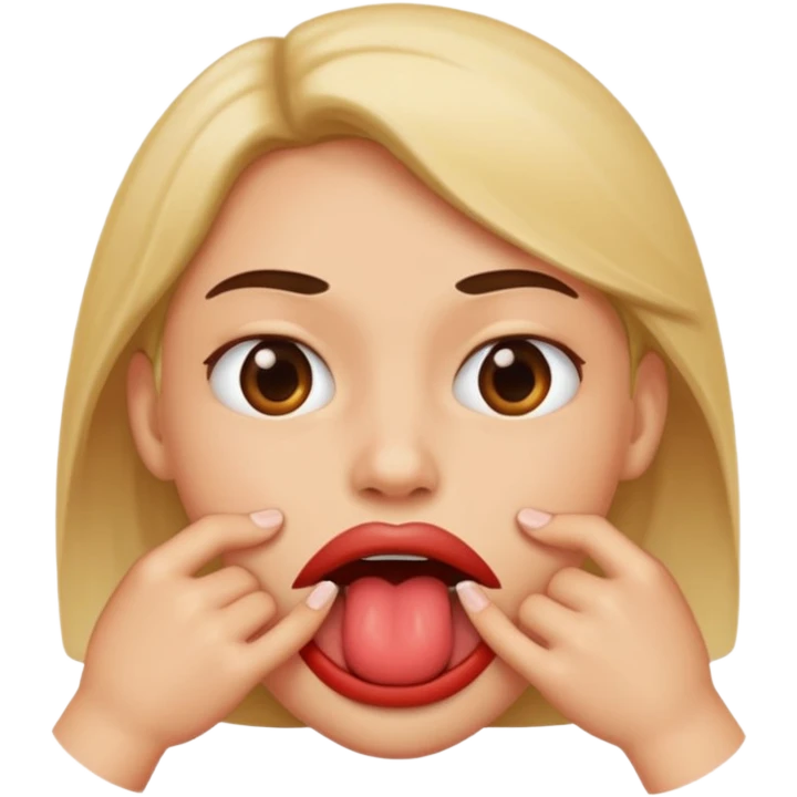 Bite lip emoji