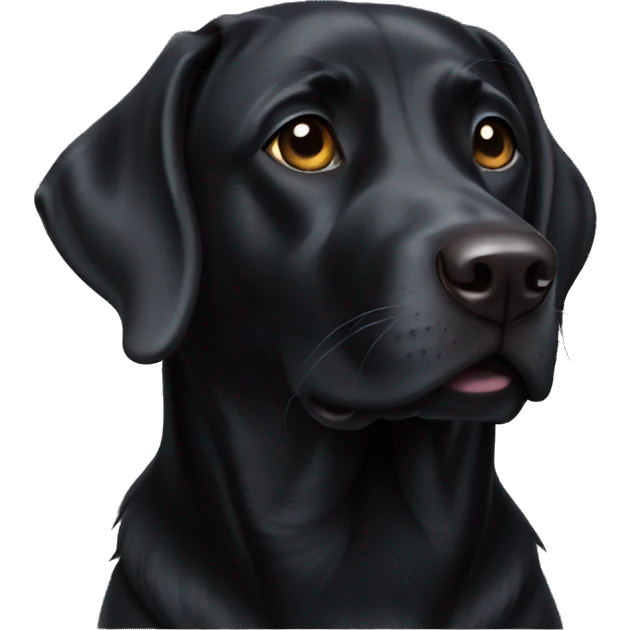 Black lab dog emoji