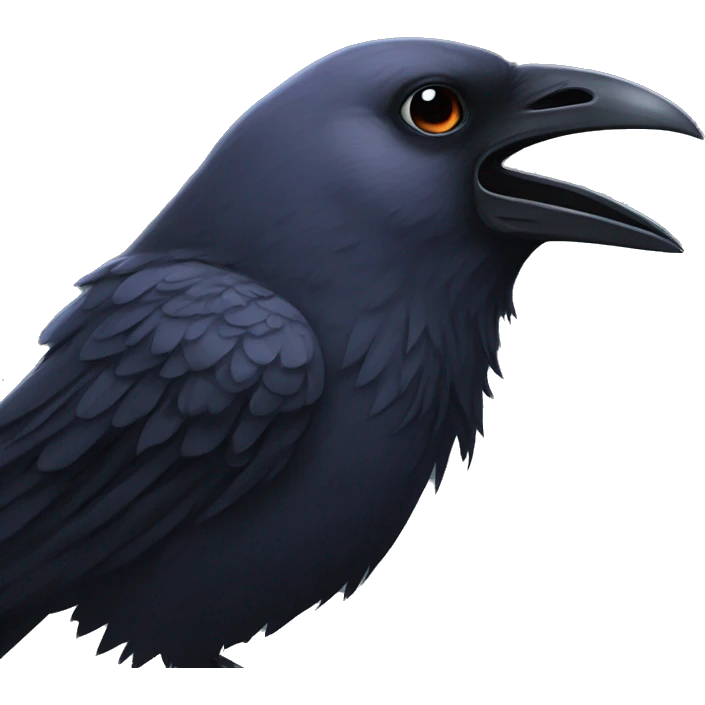 Crying crow bird emoji