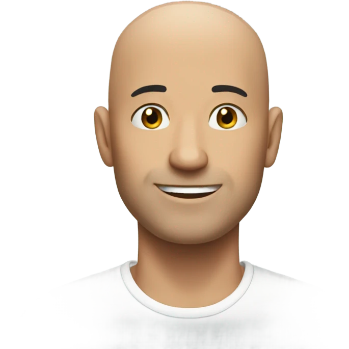 Bald man emoji