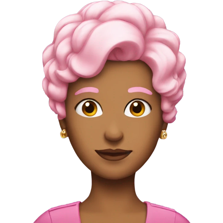 Queen with pink short hair  emoji