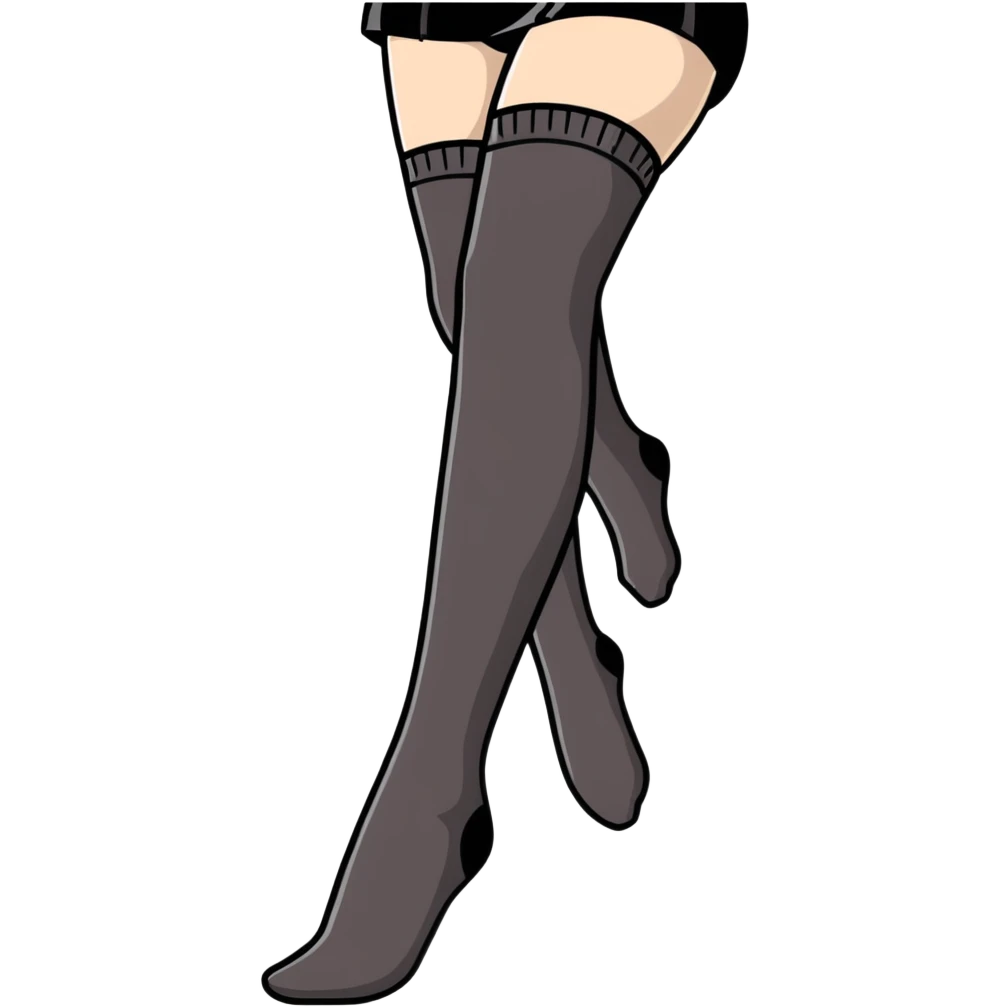 Hyper realistic woman wearing black stockings  emoji
