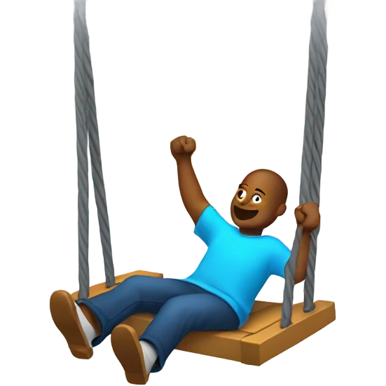 Swinging around emoji