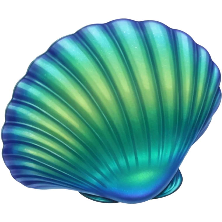 green blue crystal clam emoji