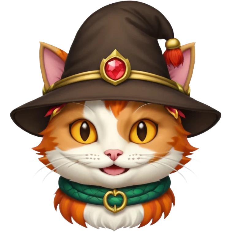 A cat with a hat and dragon corps emoji